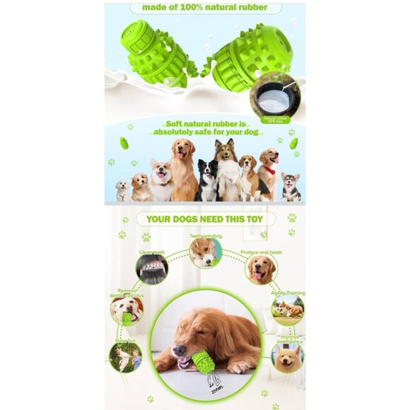 Natural Rubber Dog Toy for Large Dogs Aggressive Chewers BPA-Free Squeaky Fun - Picture 3 of 5